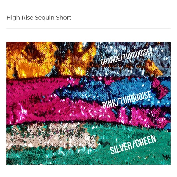 NWOT Booty Shorts Reversible Sequins Handmade - Picture 8 of 10